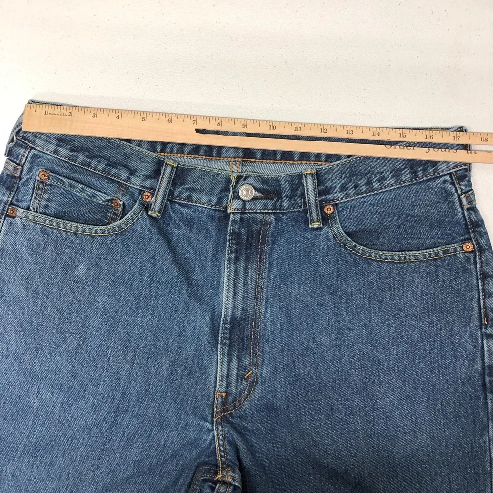 Levis 550 Jeans Mens 36x29 Blue Medium Wash Relaxed Tapered Denim High Rise Norm